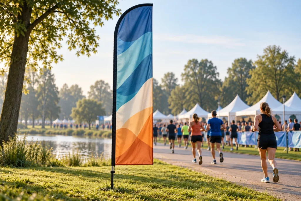 Beachflag straight, passend bij jouw toepassing., beeld 3