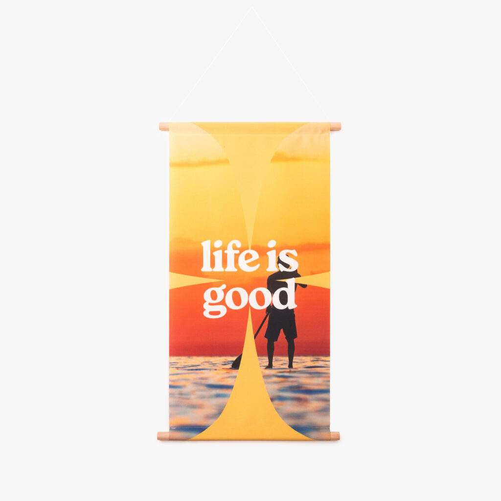 Textielposter, passend bij jouw toepassing.