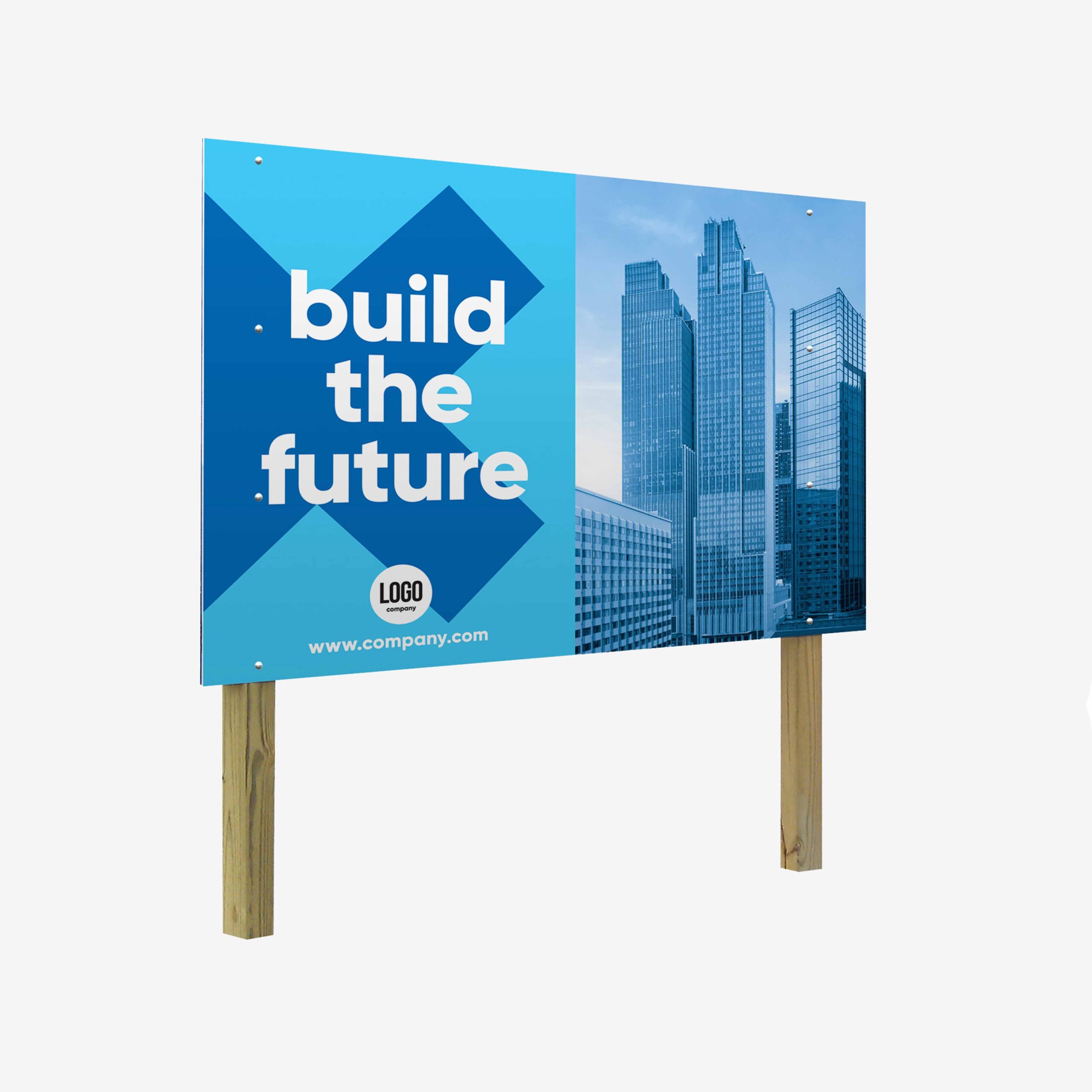 Reclamebord met beschermlak