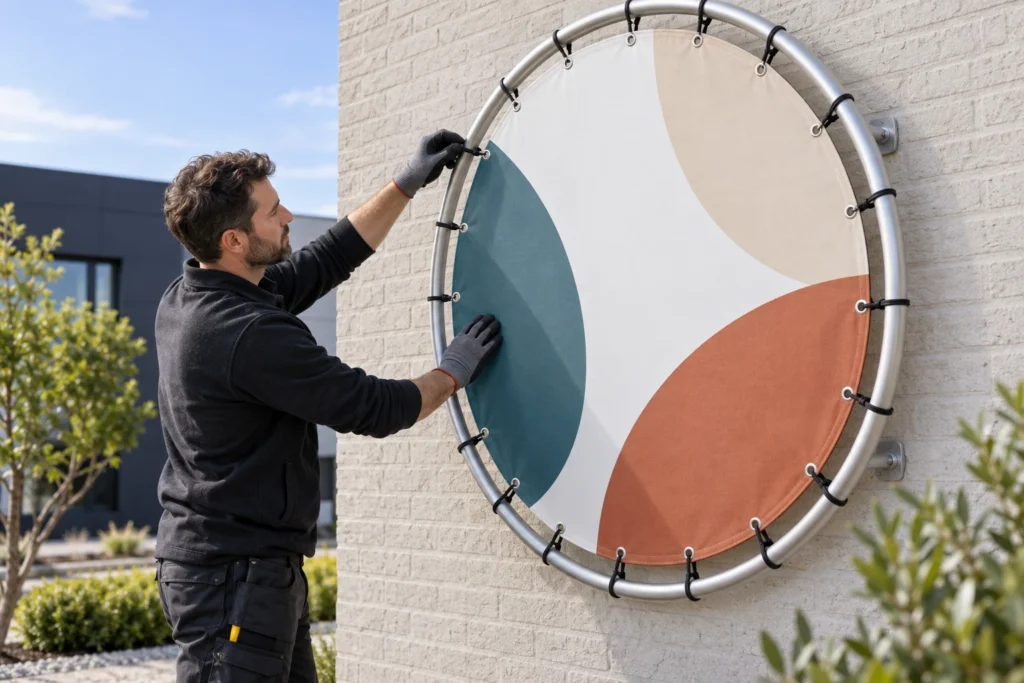 Rond spandoekframe, beeld 2